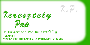 keresztely pap business card